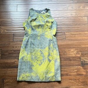 Amy Matto Gray and Green Floral Mini Dress